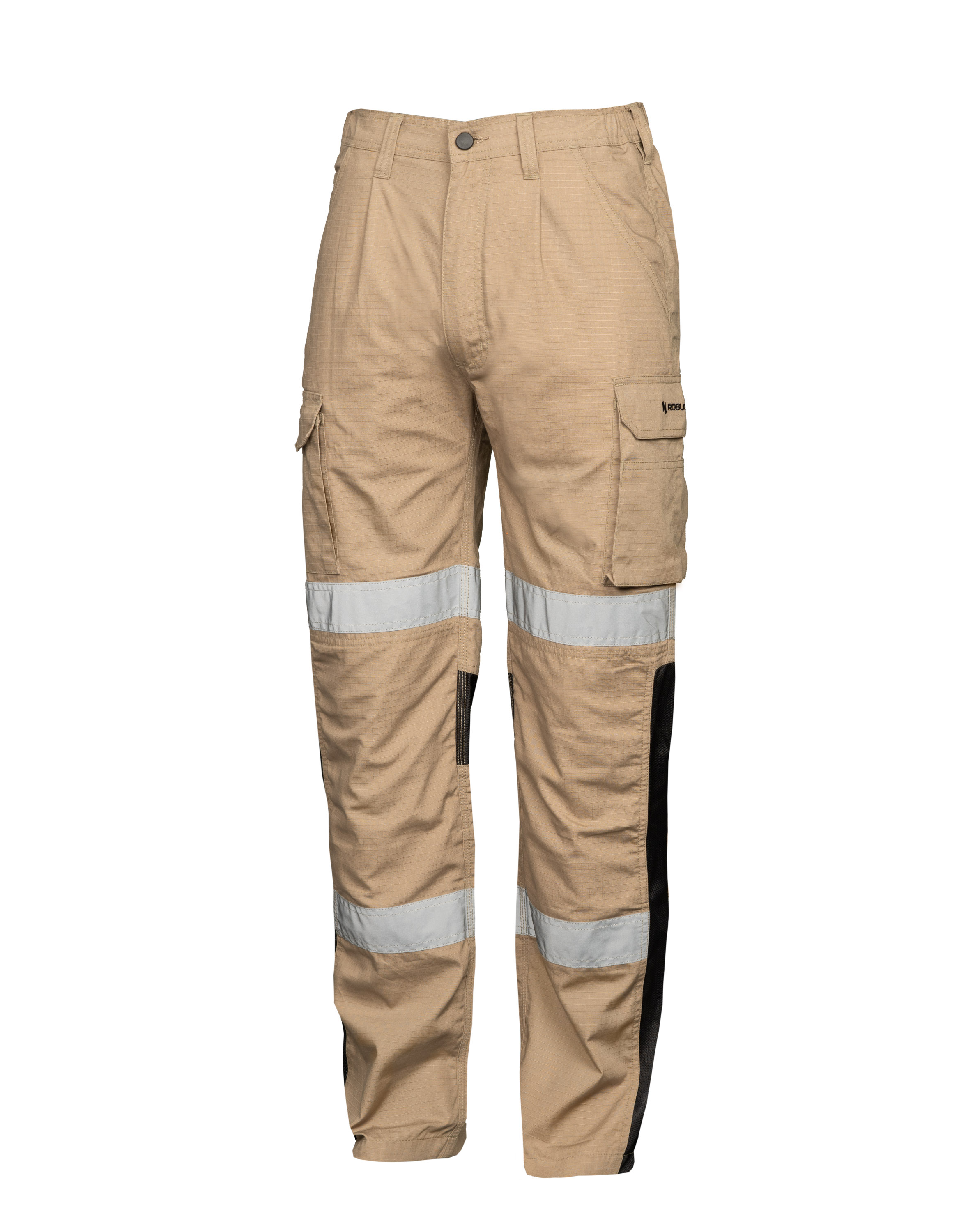 Robuck Men's Lightweight Vented Ripstop Khaki Trousers NZ | Leedsafe