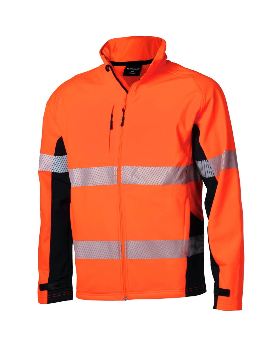 Robuck Day/Night Softshell Jacket Orange/Navy NZ | Leedsafe